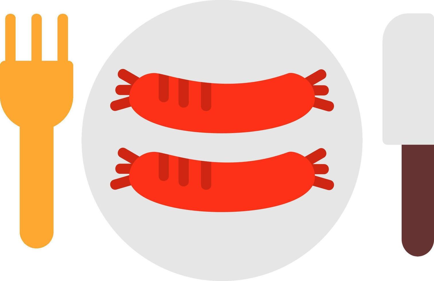 Sausages Flat Icon vector