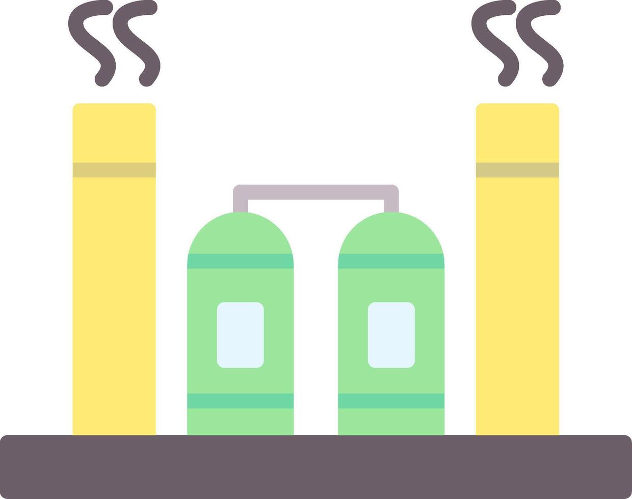 Oil Refininery Flat Icon vector