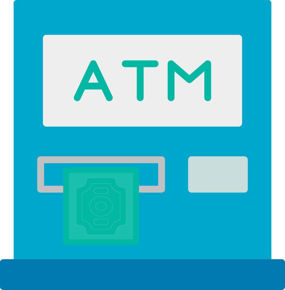 Atm Machine Flat Icon vector