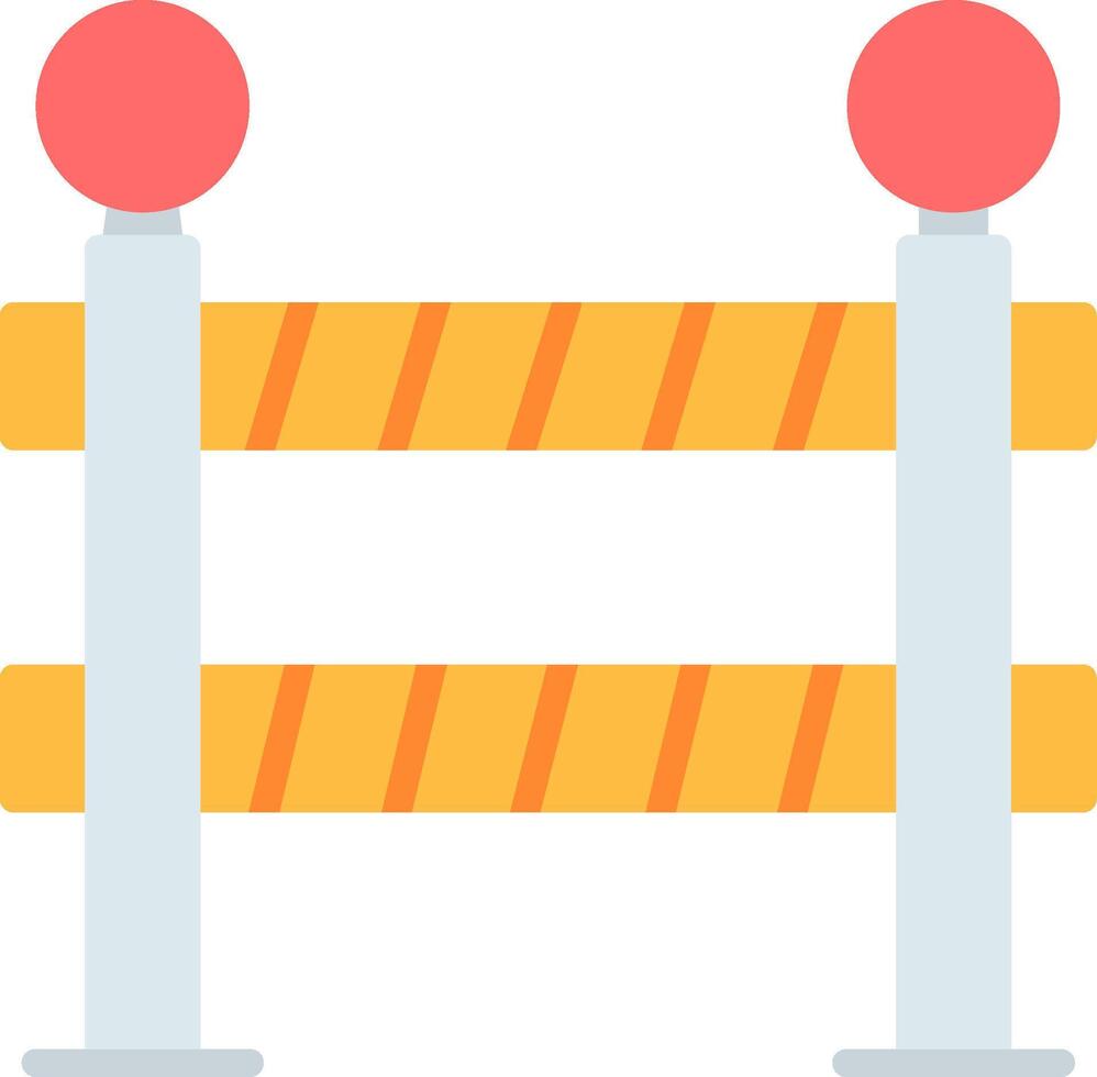 icono plano de barrera vector