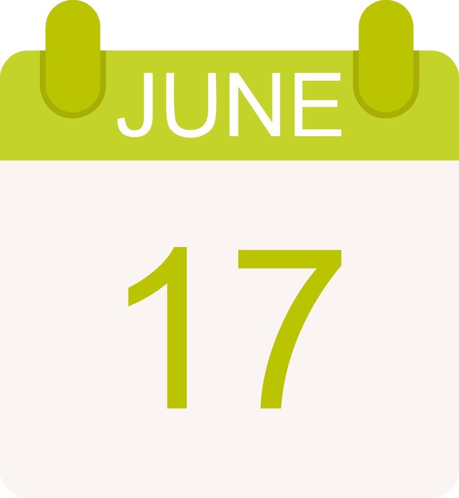 June Flat Icon vector