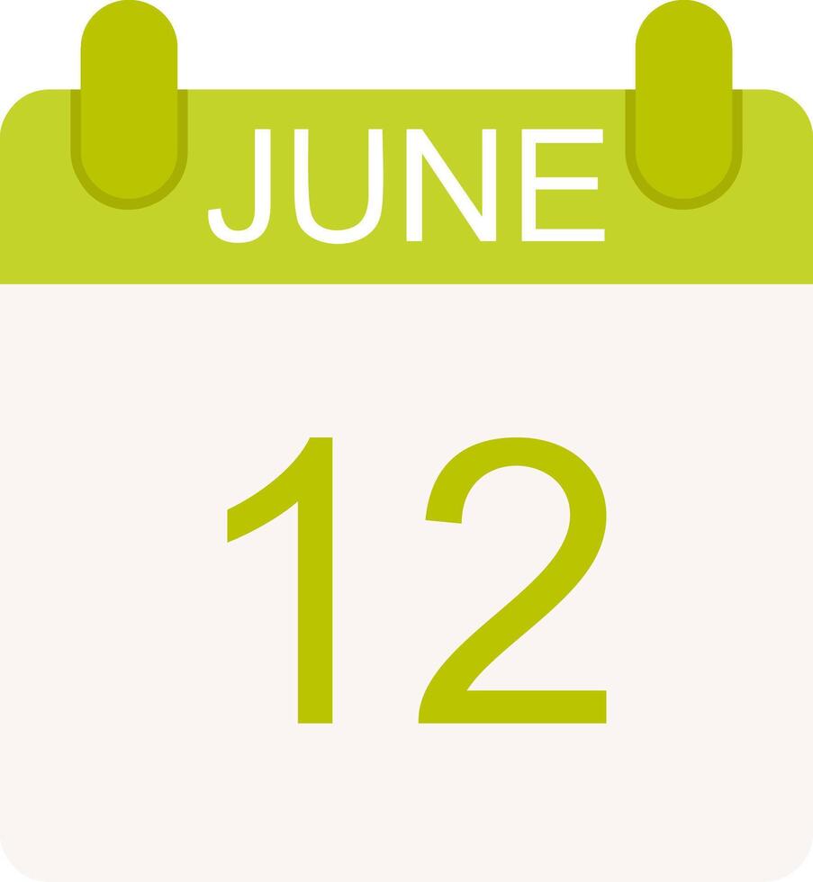 June Flat Icon vector