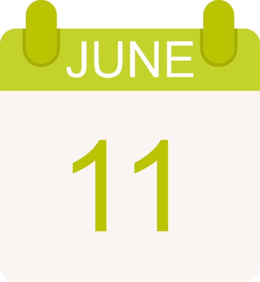 June Flat Icon vector