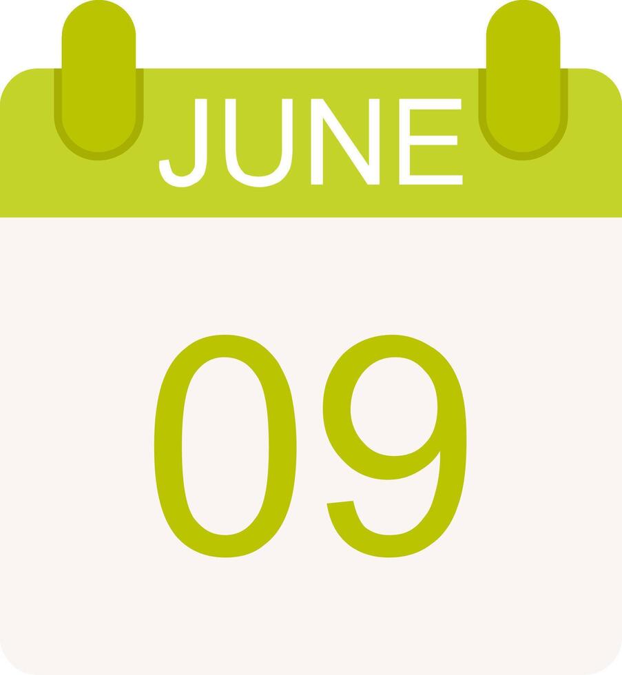 June Flat Icon vector