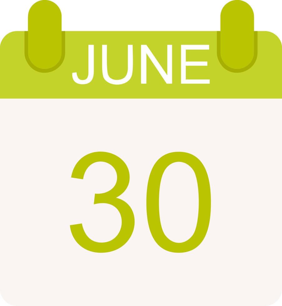 June Flat Icon vector