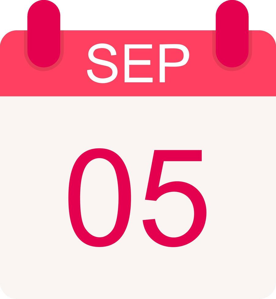 September Flat Icon vector