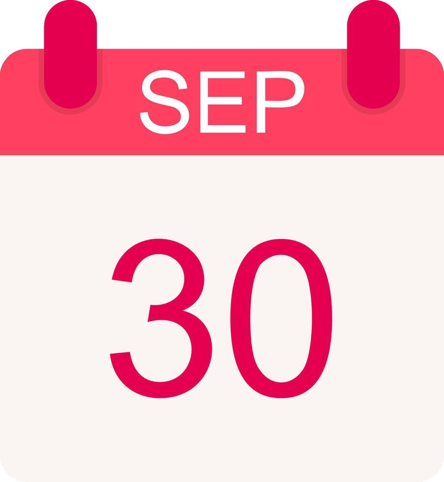 September Flat Icon vector