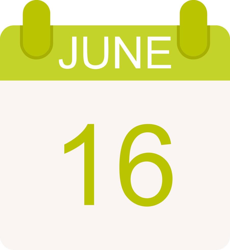 June Flat Icon vector