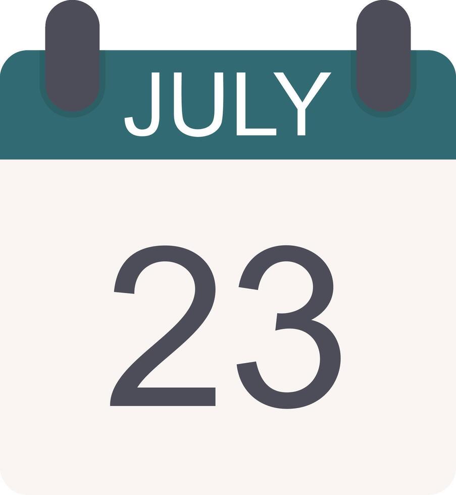 July Flat Icon vector