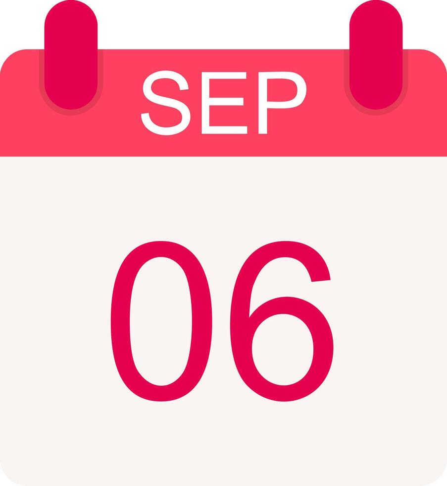 September Flat Icon vector