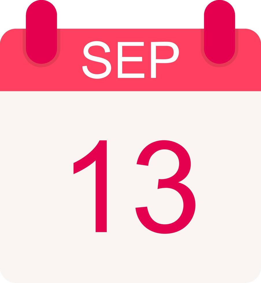 September Flat Icon vector