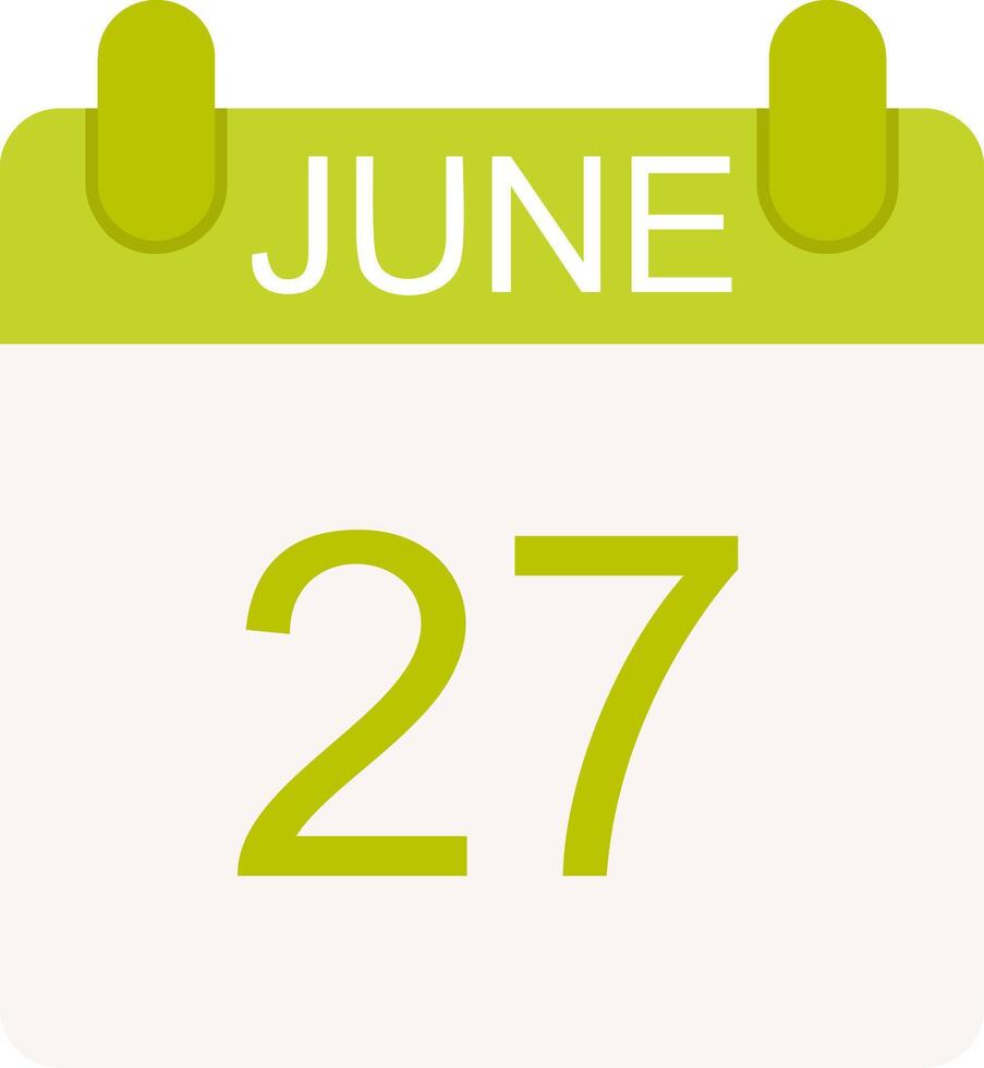 June Flat Icon vector