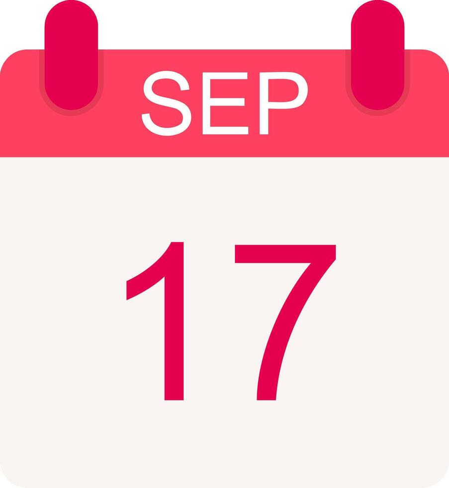 September Flat Icon vector