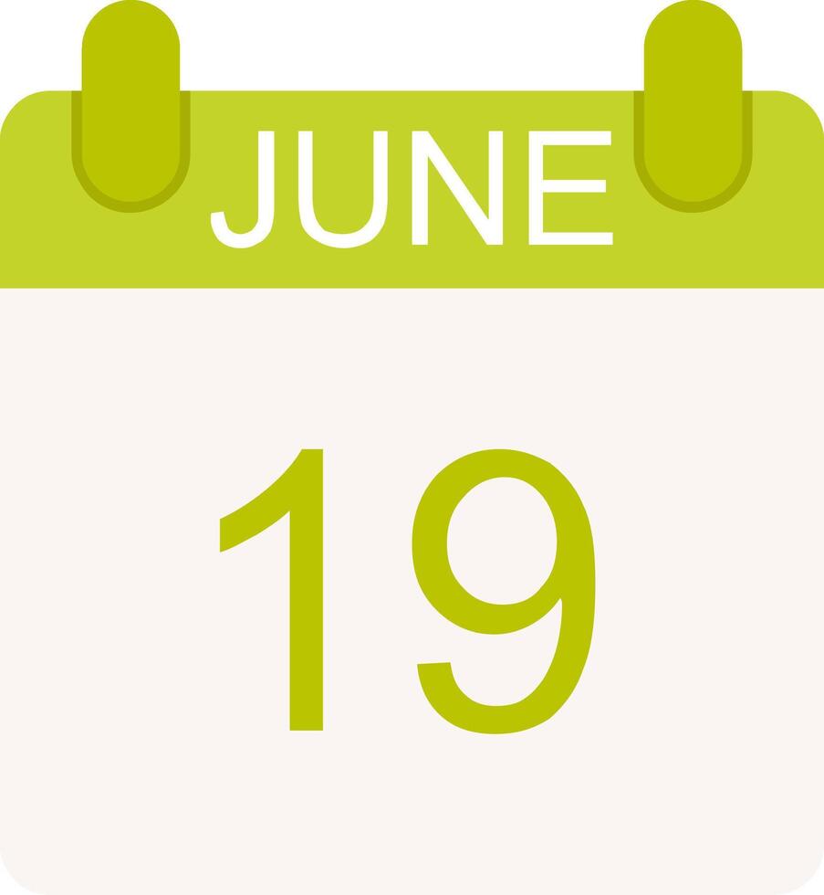 June Flat Icon vector