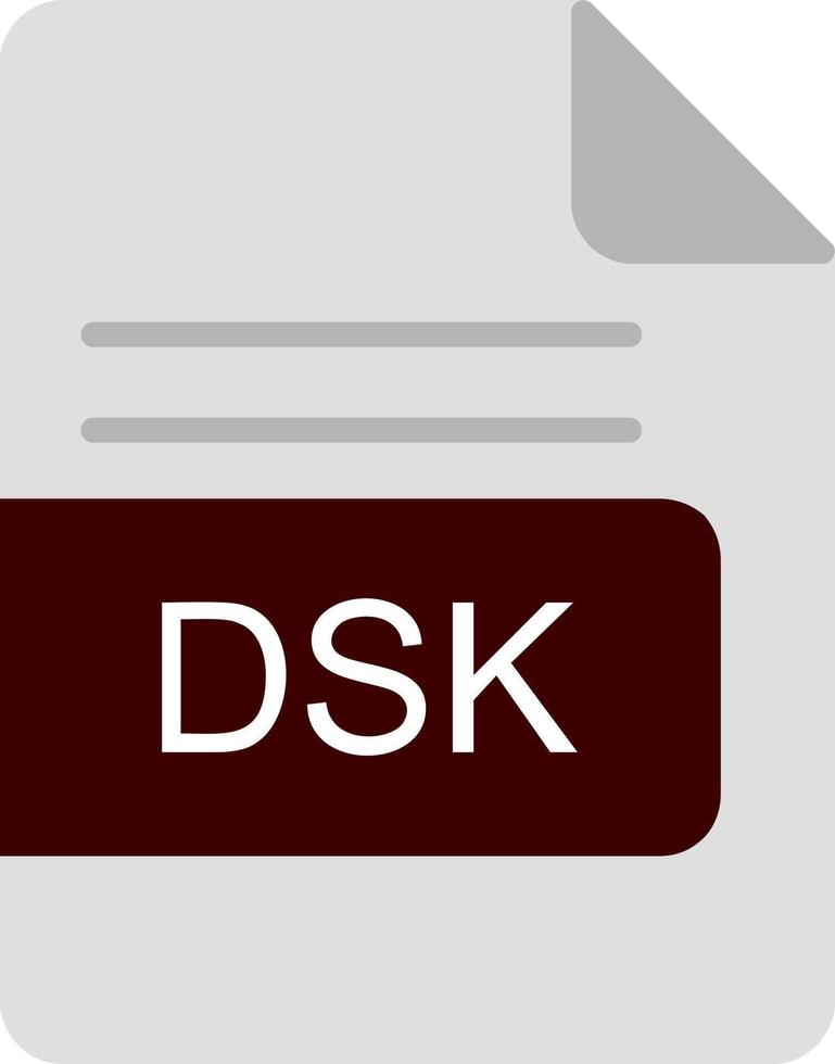 DSK File Format Flat Icon vector