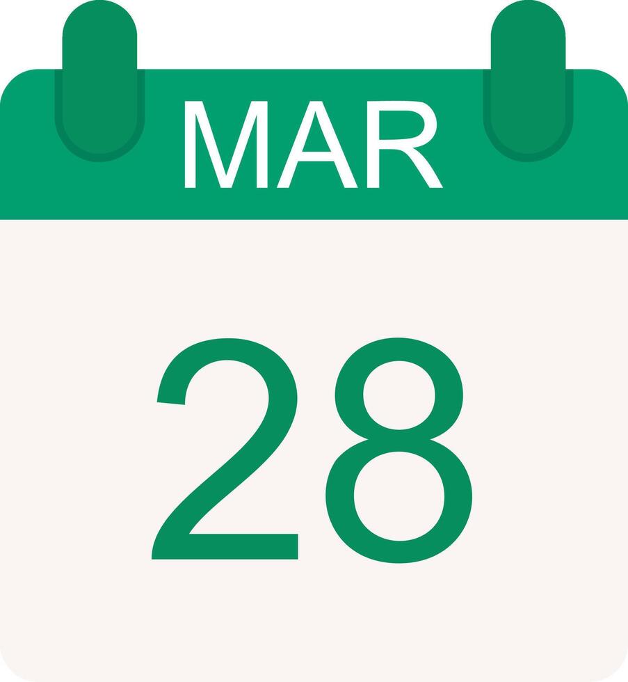 March Flat Icon vector