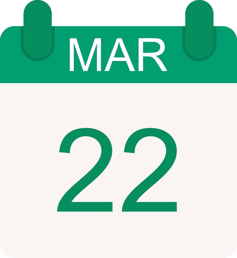 March Flat Icon vector