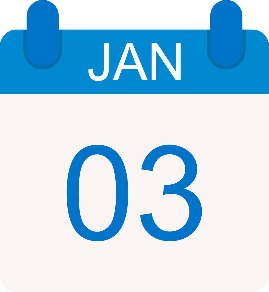 January Flat Icon vector
