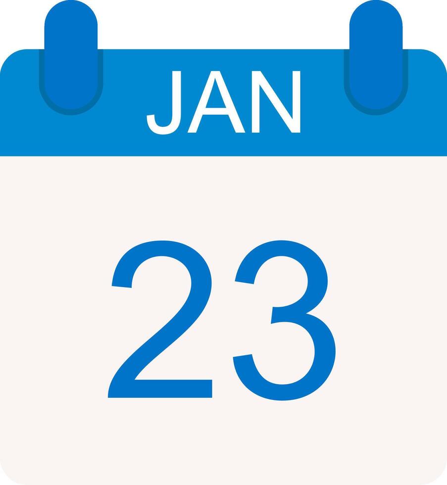 January Flat Icon vector