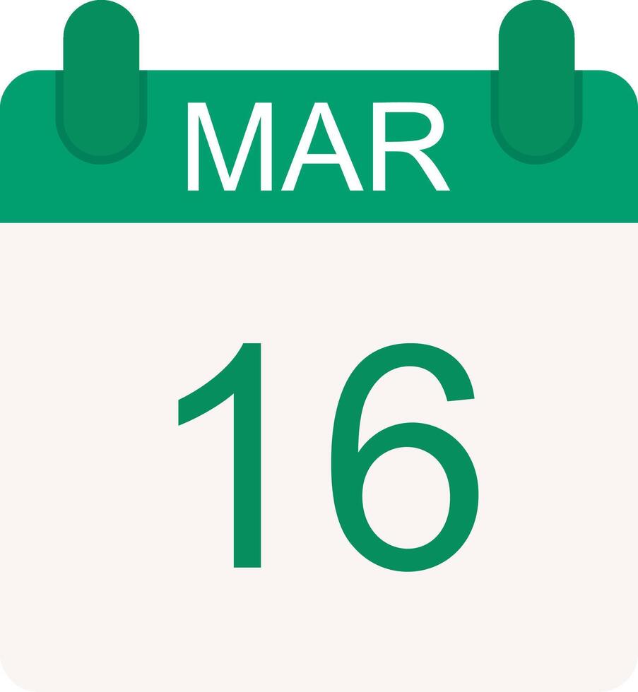 March Flat Icon vector