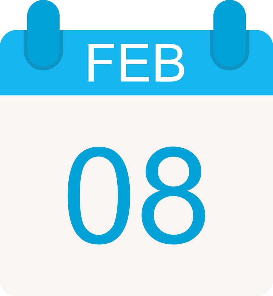 February Flat Icon vector