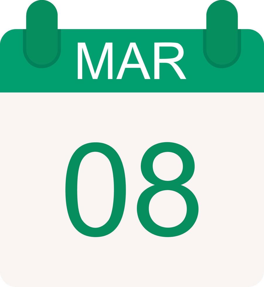 March Flat Icon vector