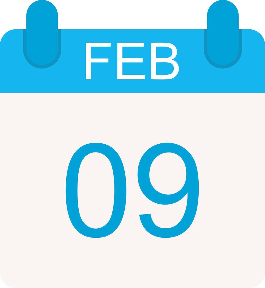 February Flat Icon vector