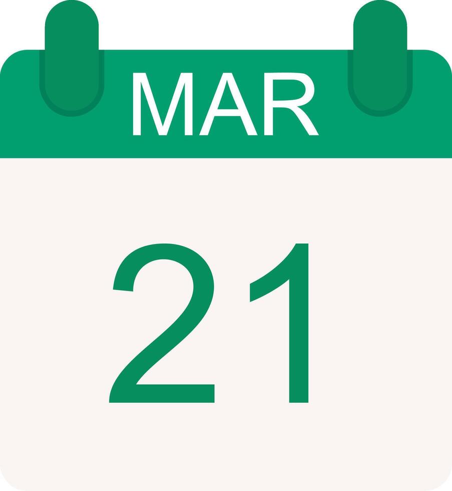 March Flat Icon vector