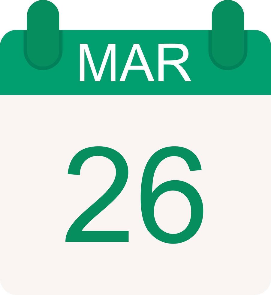 March Flat Icon vector