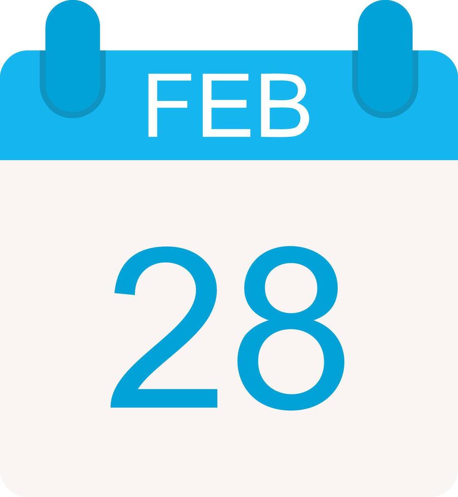 February Flat Icon vector