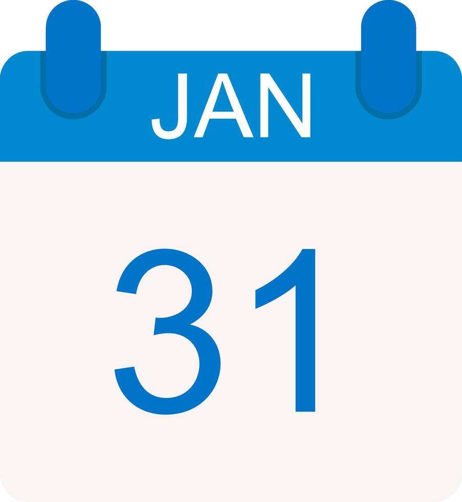January Flat Icon vector