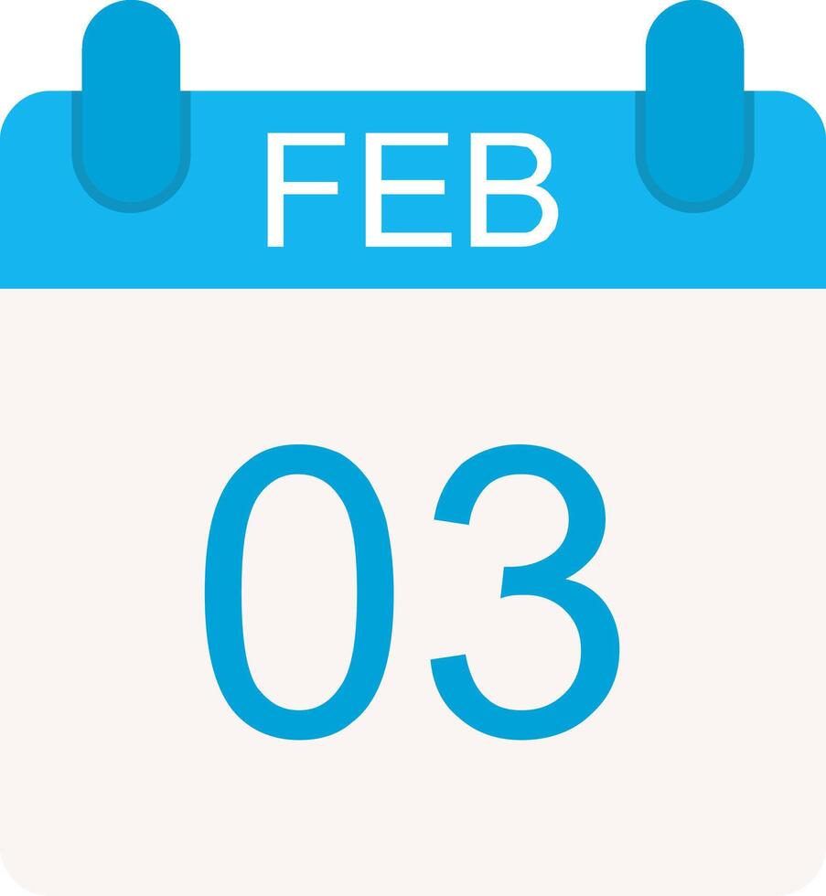 February Flat Icon vector