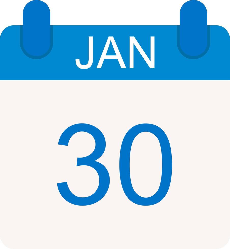 January Flat Icon vector