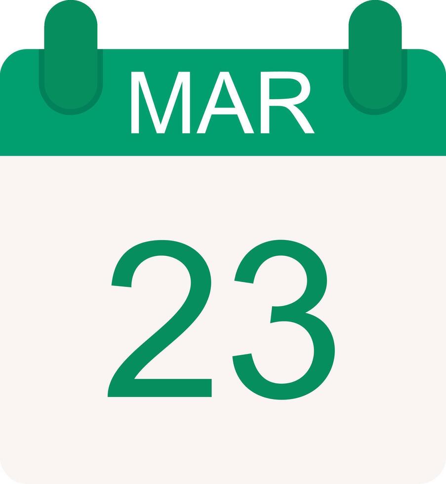 March Flat Icon vector
