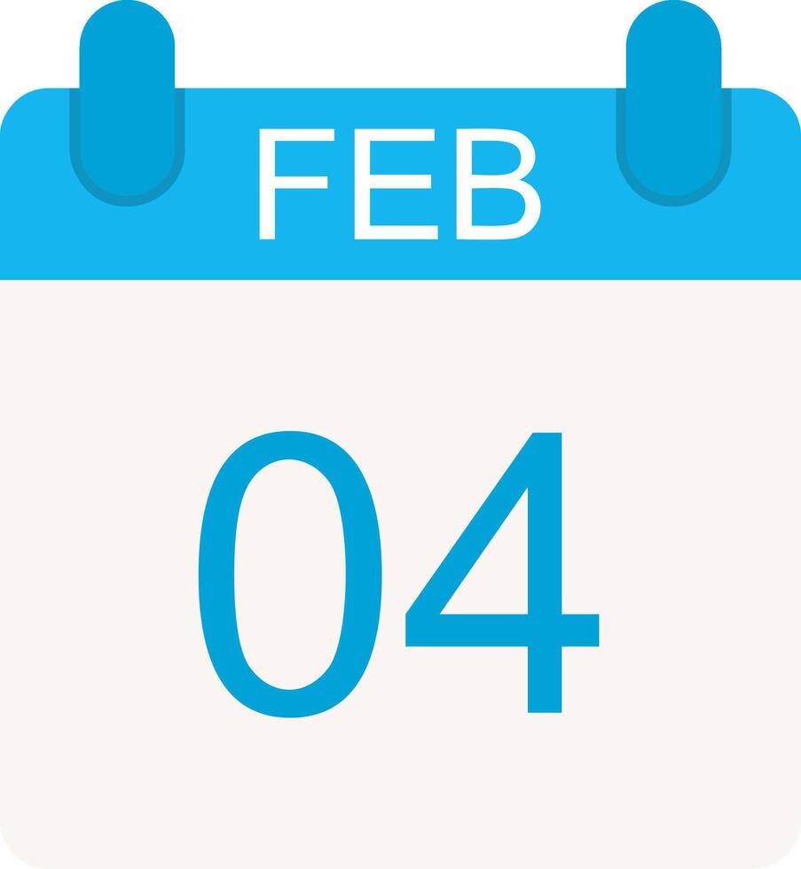 February Flat Icon vector