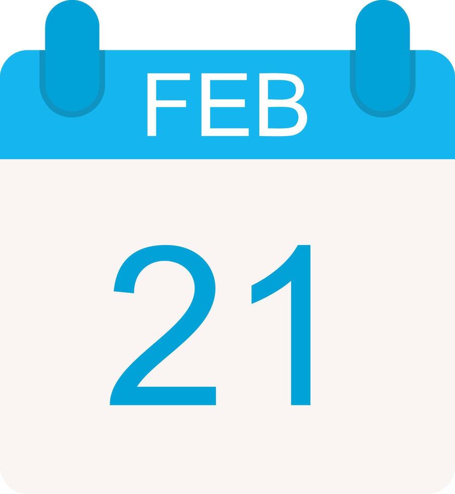 February Flat Icon vector