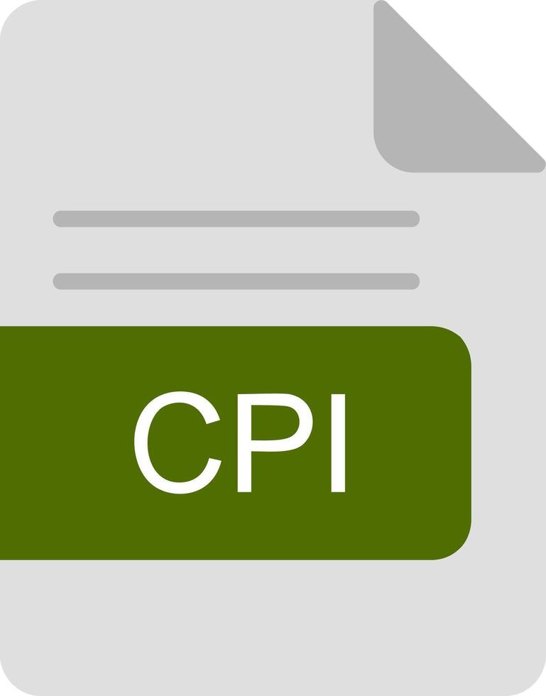 CPI File Format Flat Icon vector