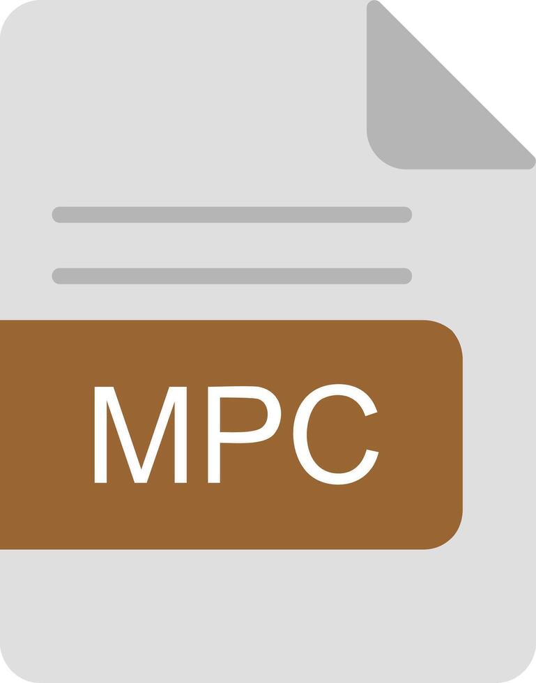 mpc archivo formato plano icono vector