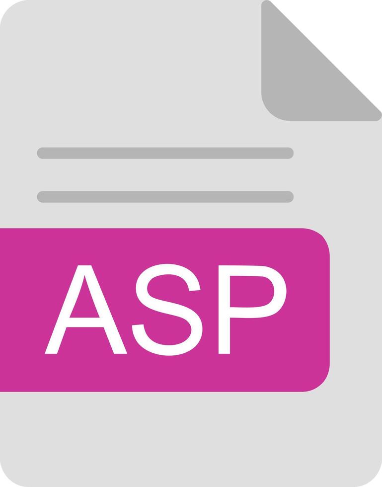 ASP File Format Flat Icon vector