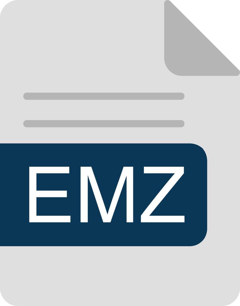 EMZ File Format Flat Icon vector