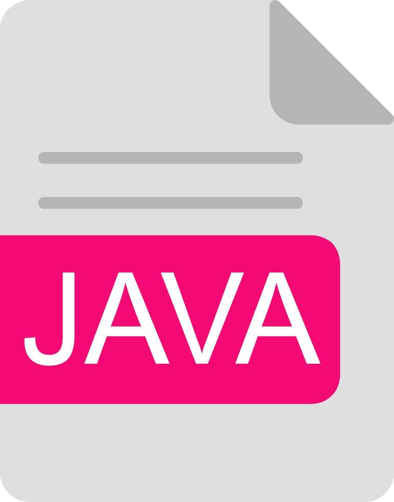 JAVA File Format Flat Icon vector
