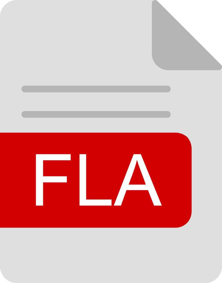 fla archivo formato plano icono vector
