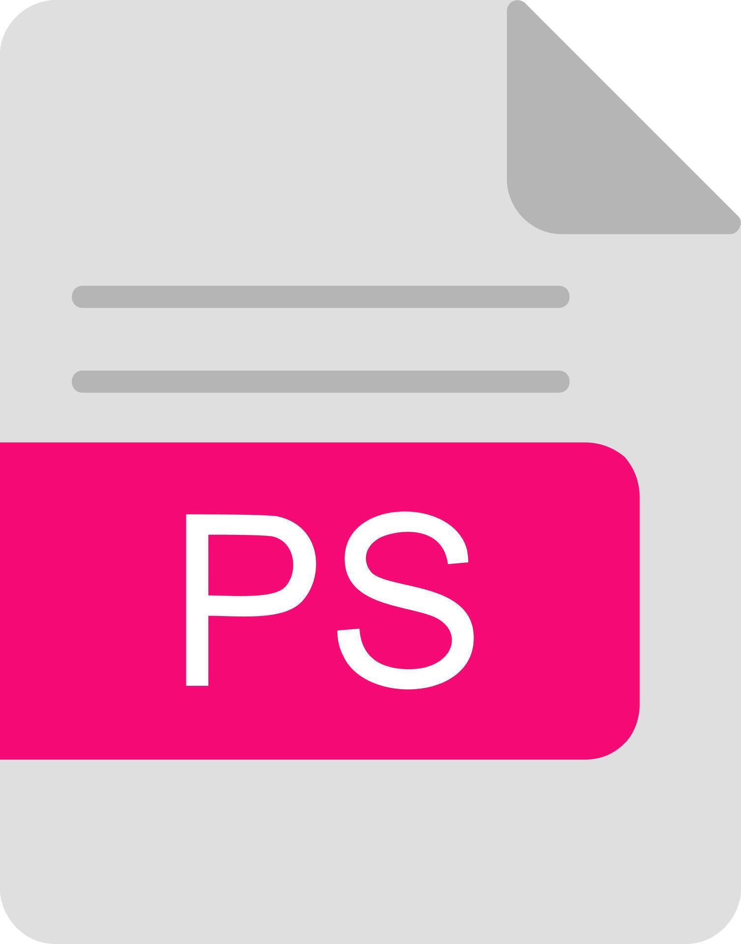 PS File Format Flat Icon 43303654 Vector Art at Vecteezy