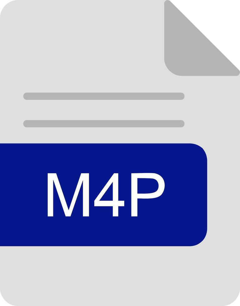 M4P File Format Flat Icon vector