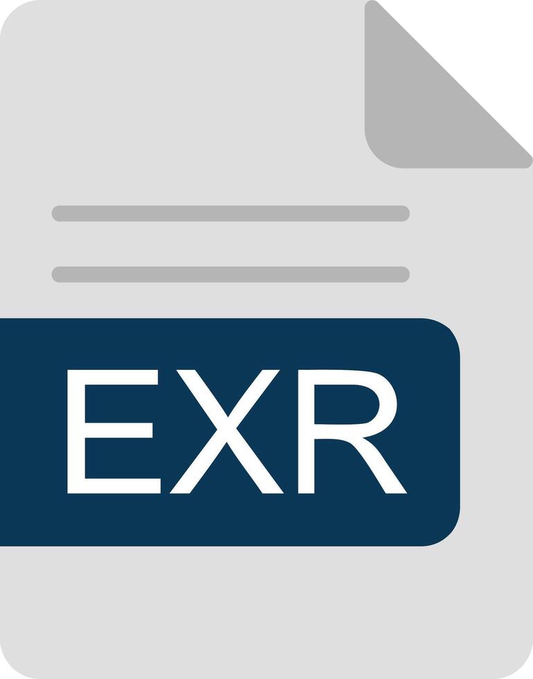 EXR File Format Flat Icon vector