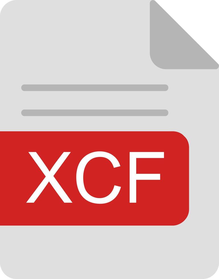 XCF File Format Flat Icon vector
