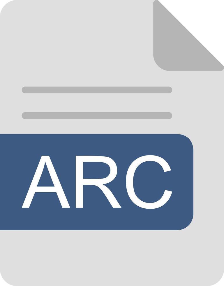 ARC File Format Flat Icon vector