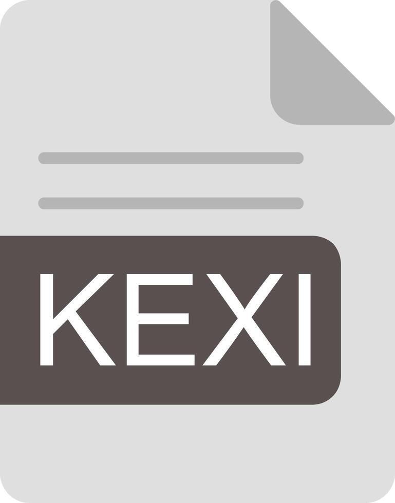 kexi archivo formato plano icono vector