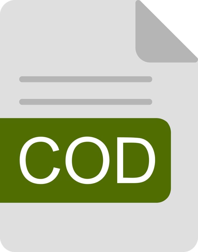 COD File Format Flat Icon vector