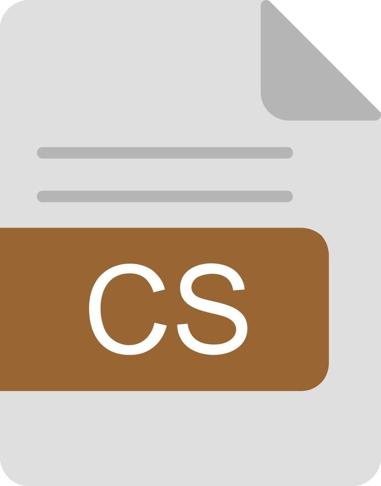 CS File Format Flat Icon vector